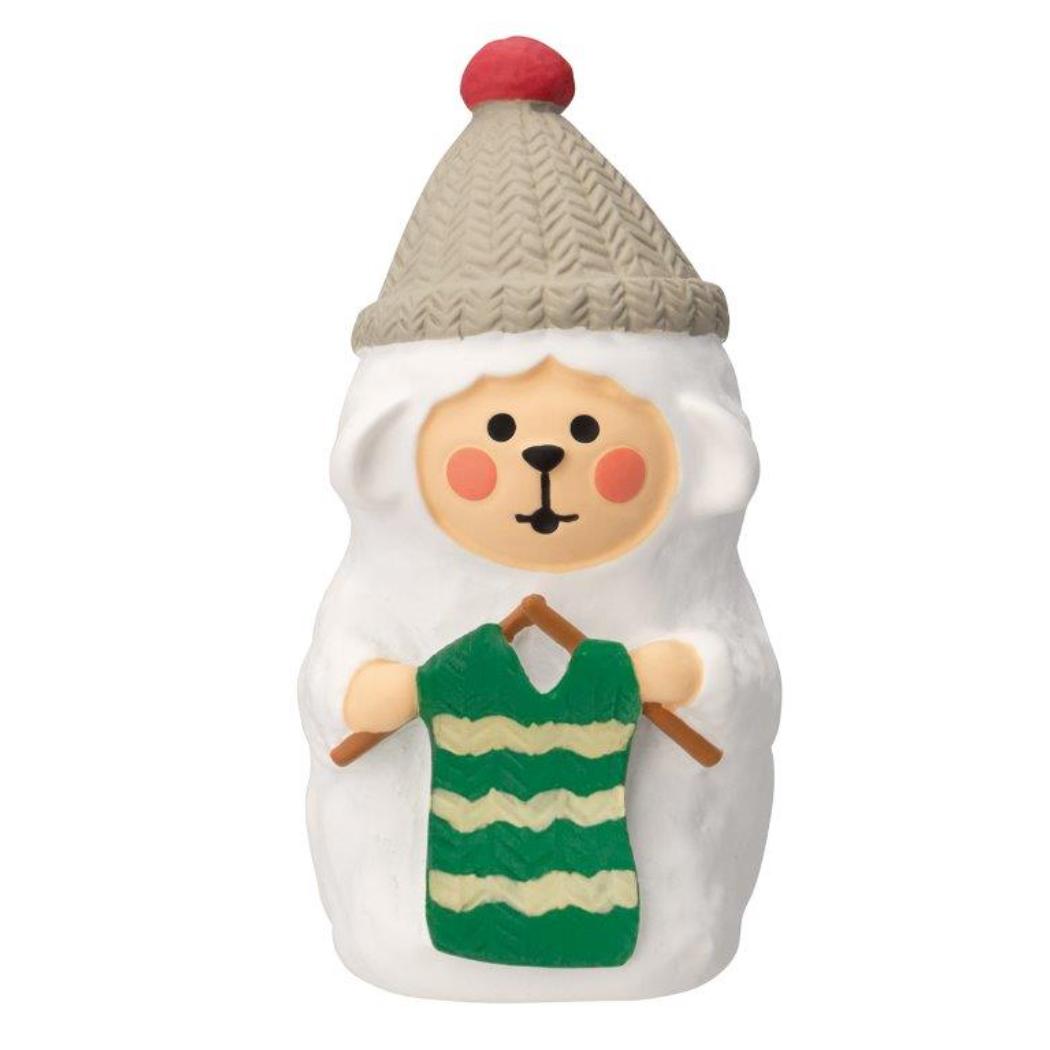 シネマコレクション cinemacollection マスコット 編み物ひつじ デコレ かわいい クリスマス グッズ  （メーカー指定色） メーカー指定色