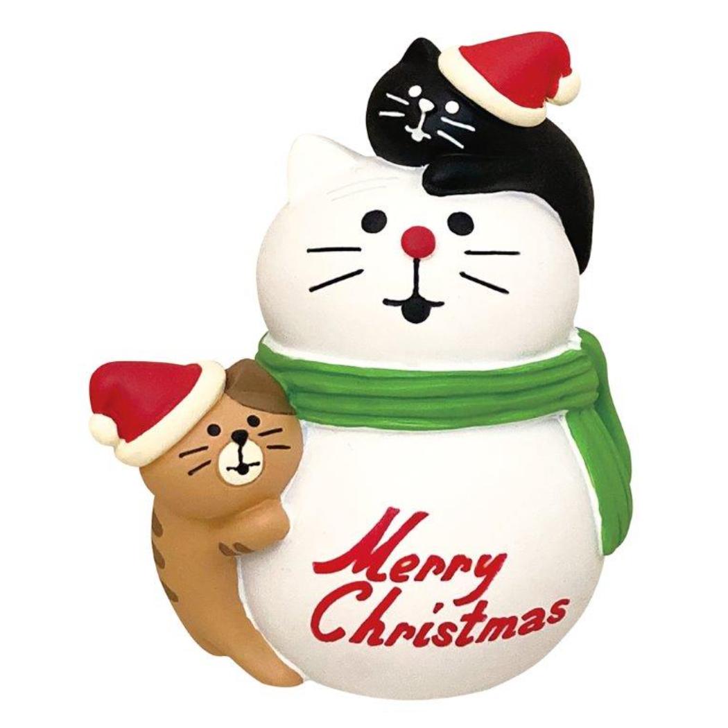 シネマコレクション cinemacollection マスコット 子猫と雪だるま デコレ かわいい クリスマス グッズ  （メーカー指定色） メーカー指定色