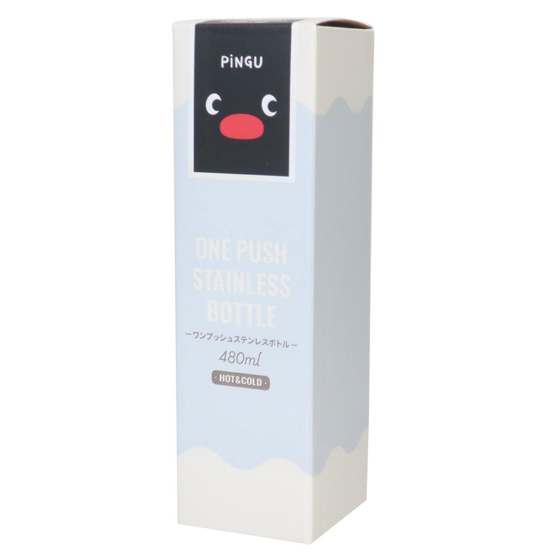 シネマコレクション cinemacollection ピングー 保温保冷水筒 ステンレスワンプッシュボトル 480ml Pingu 東亜金属 ロック機能 ワンタッチ 軽量 キャラクター グッズ 【返品不可商品】 ブラック