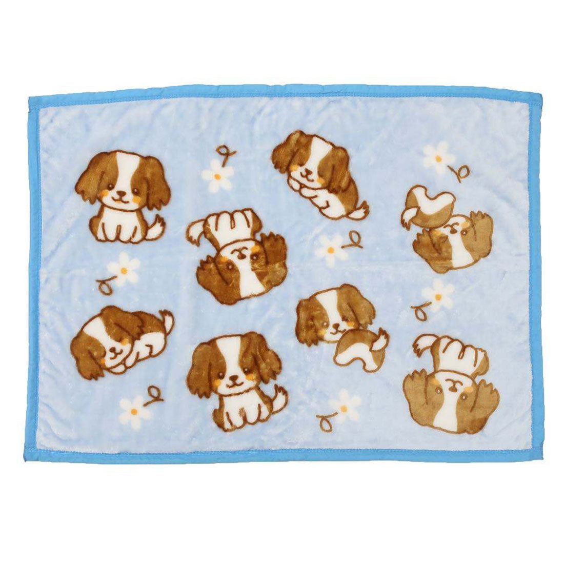 シネマコレクション cinemacollection WAKUWAKU ANIMAL ひざ掛け毛布 マイヤーブランケット コーイケルンホンディエ いぬ 犬飼タオル ウォーマー雑貨 防寒用品 膝掛 かわいい グッズ ブルー