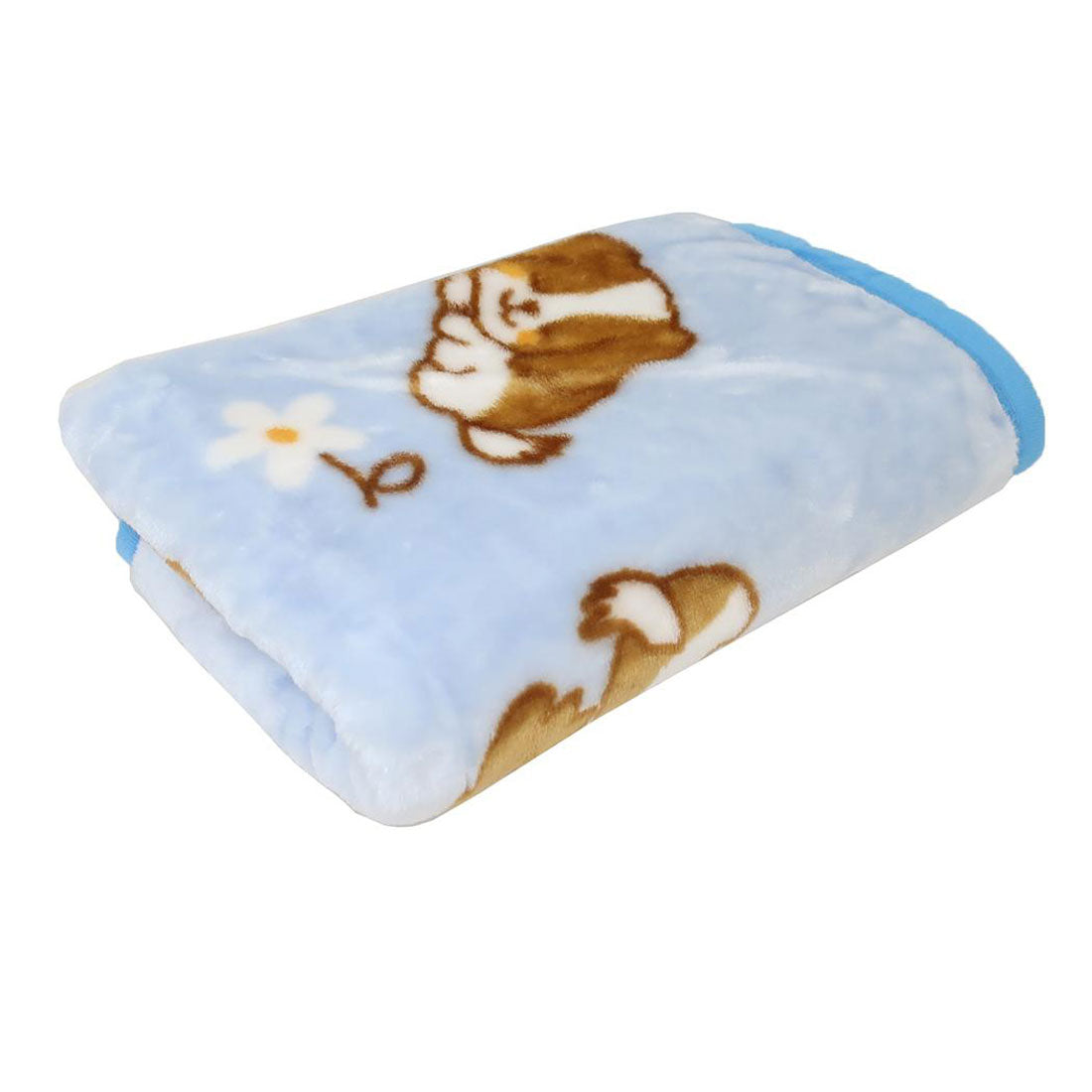 シネマコレクション cinemacollection WAKUWAKU ANIMAL ひざ掛け毛布 マイヤーブランケット コーイケルンホンディエ いぬ 犬飼タオル ウォーマー雑貨 防寒用品 膝掛 かわいい グッズ ブルー