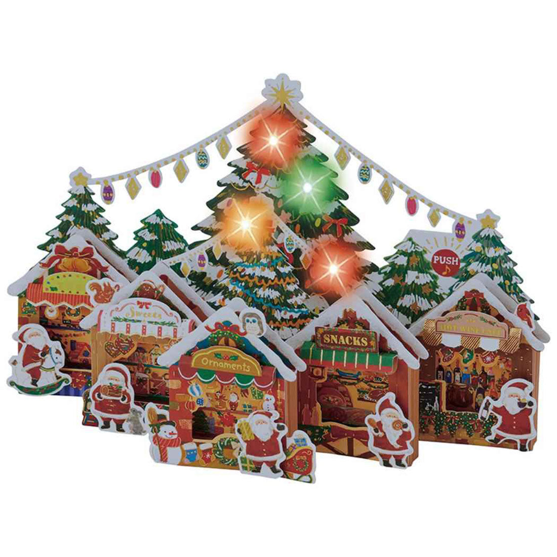 シネマコレクション cinemacollection CHRISTMAS グリーティングカード メロディ JXPM14-4 クリスマスカード 立体 クリスマスマーケット サンリオ プレゼント ポップアップ グッズ マルチカラー