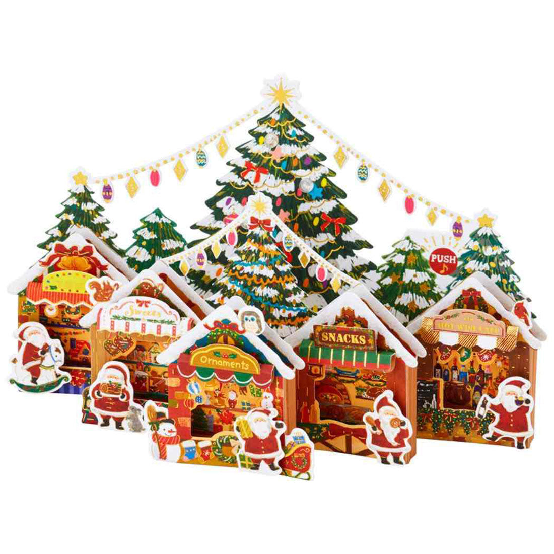 シネマコレクション cinemacollection CHRISTMAS グリーティングカード メロディ JXPM14-4 クリスマスカード 立体 クリスマスマーケット サンリオ プレゼント ポップアップ グッズ マルチカラー