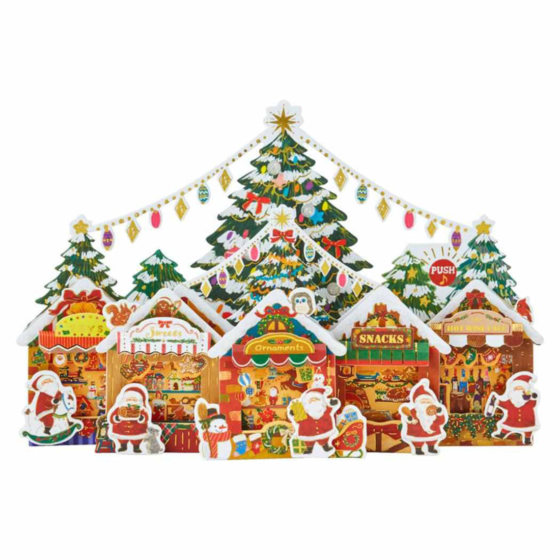 シネマコレクション cinemacollection CHRISTMAS グリーティングカード メロディ JXPM14-4 クリスマスカード 立体 クリスマスマーケット サンリオ プレゼント ポップアップ グッズ マルチカラー