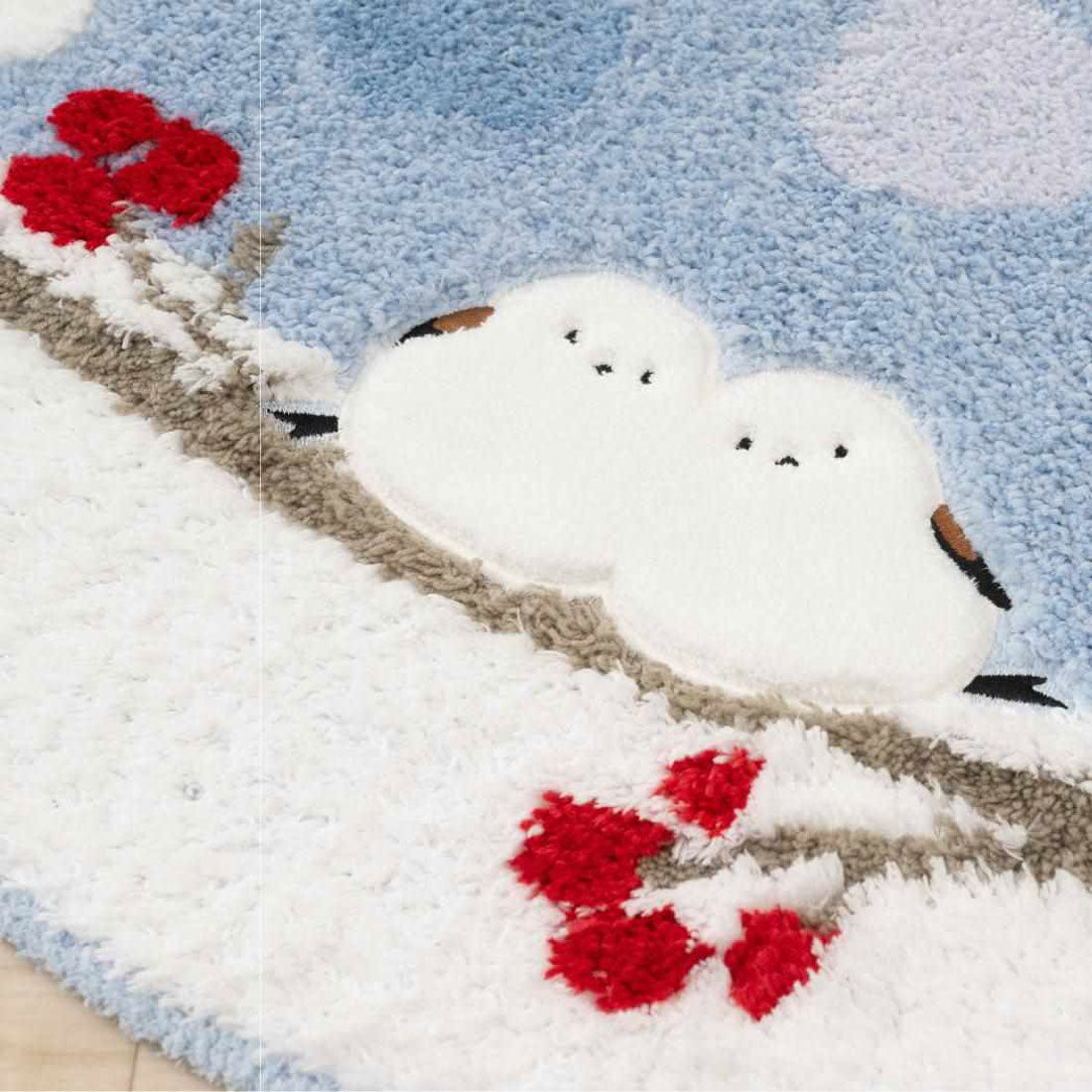 シネマコレクション cinemacollection シマエナガちゃん トイレ用品 ロング トイレマット ブルー センコー 新生活雑貨 かわいい グッズ 他