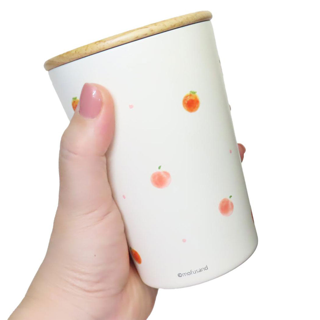 シネマコレクション cinemacollection モフサンド 保温保冷コップ 2WAY 真空二重タンブラーM 木蓋付 400ml ピーチにゃん mofusand 東亜金属 ステンレス ドリンクホルダー キャラクター グッズ 【返品不可商品】 ホワイト