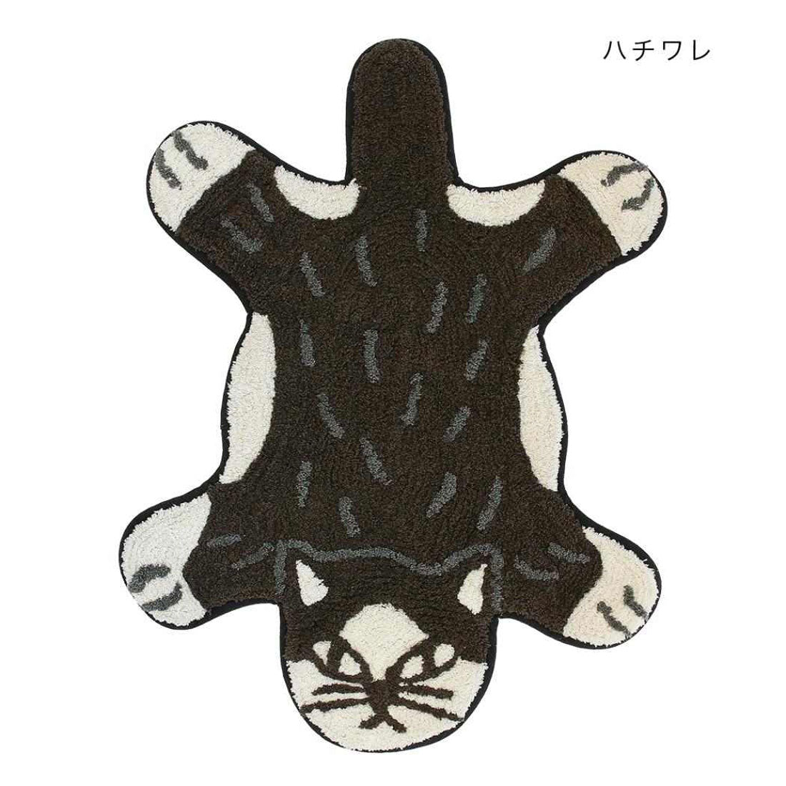 シネマコレクション cinemacollection アニマルグッズ フロアマット マット リラックZOO ハチワレ ねこ トモコーポレーション フリーマット インテリア雑貨 グッズ ブラック