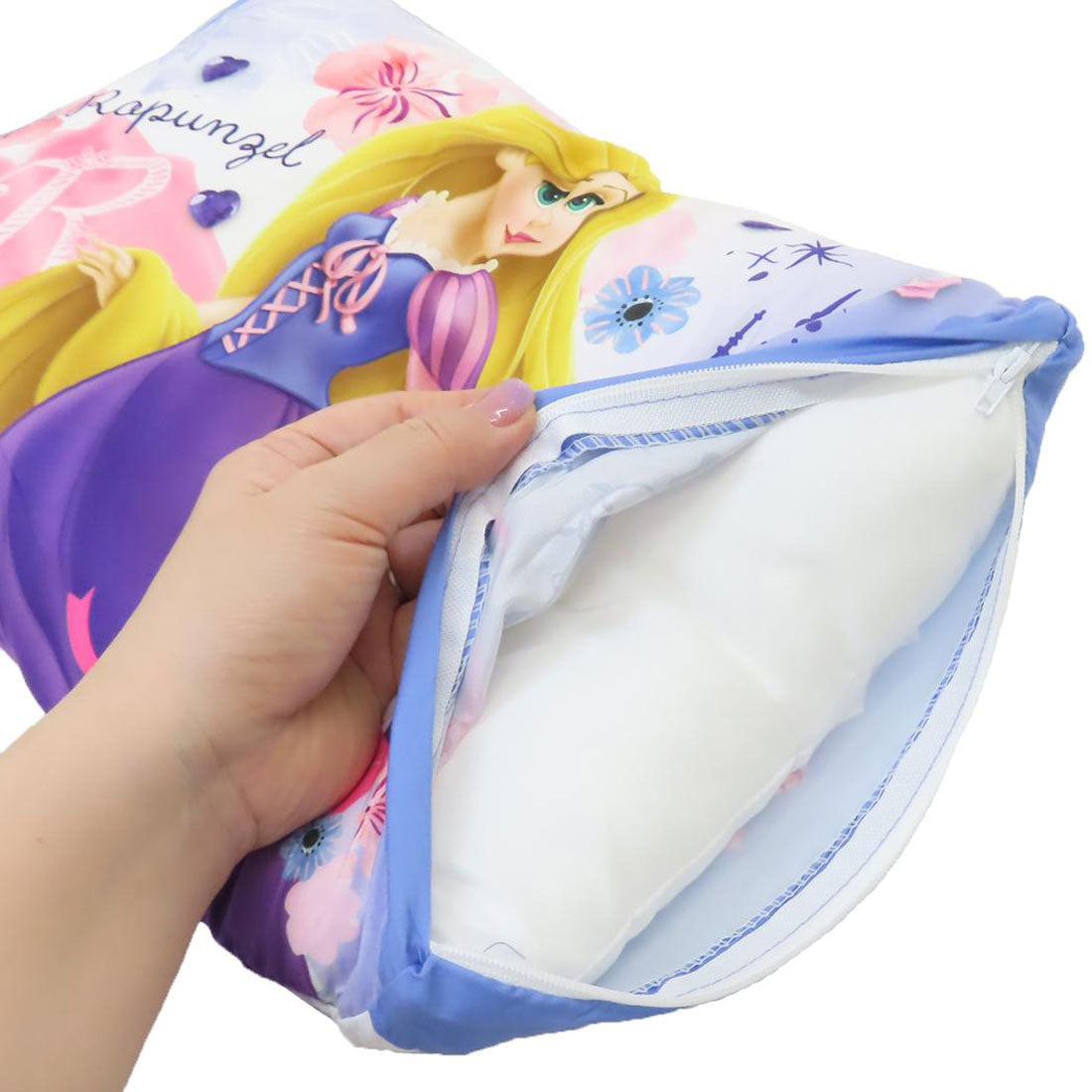 シネマコレクション cinemacollection 塔の上のラプンツェル ピロー ジュニア枕 シャイニーフラワー ディズニープリンセス 丸眞 子供 保育園 幼稚園 キャラクター グッズ ブルー