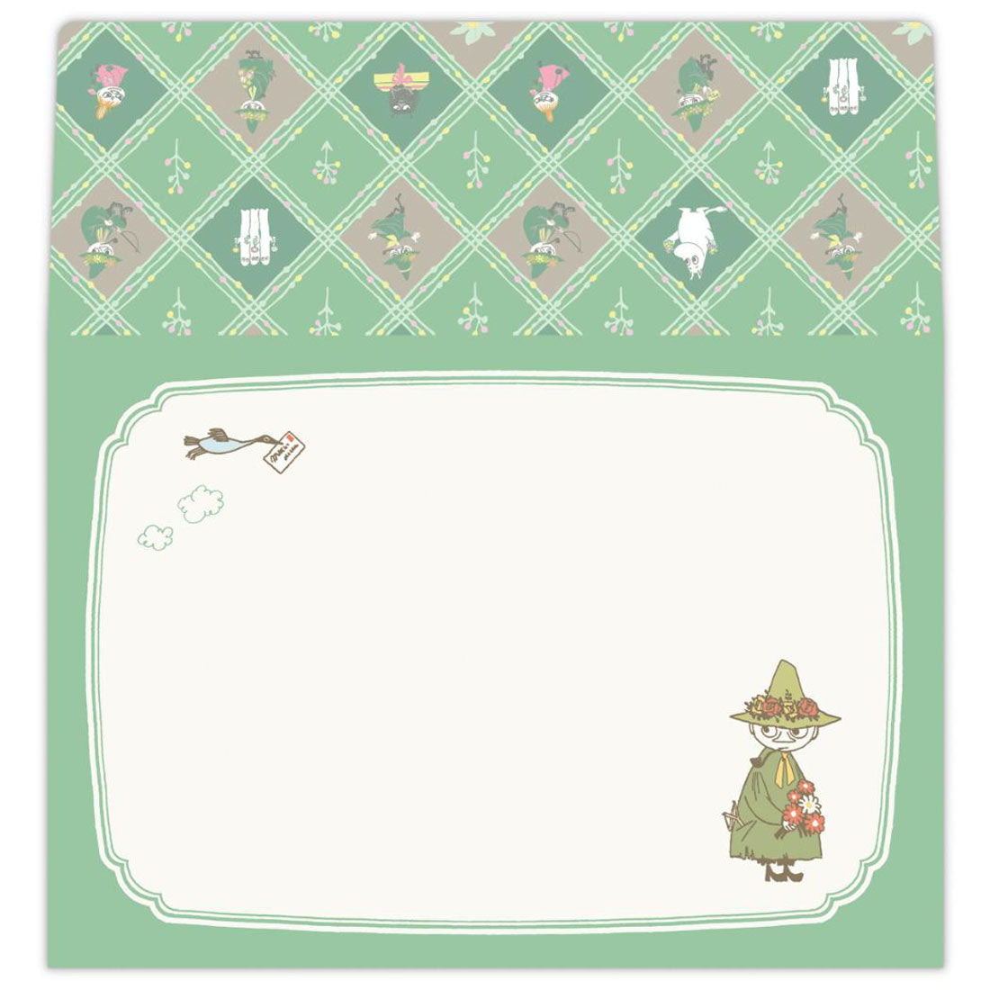 シネマコレクション cinemacollection ムーミン レターセット 手紙セット MOMLSグリーン My little something 北欧 日本ホールマーク 封筒 便箋 キャラクター グッズ グリーン