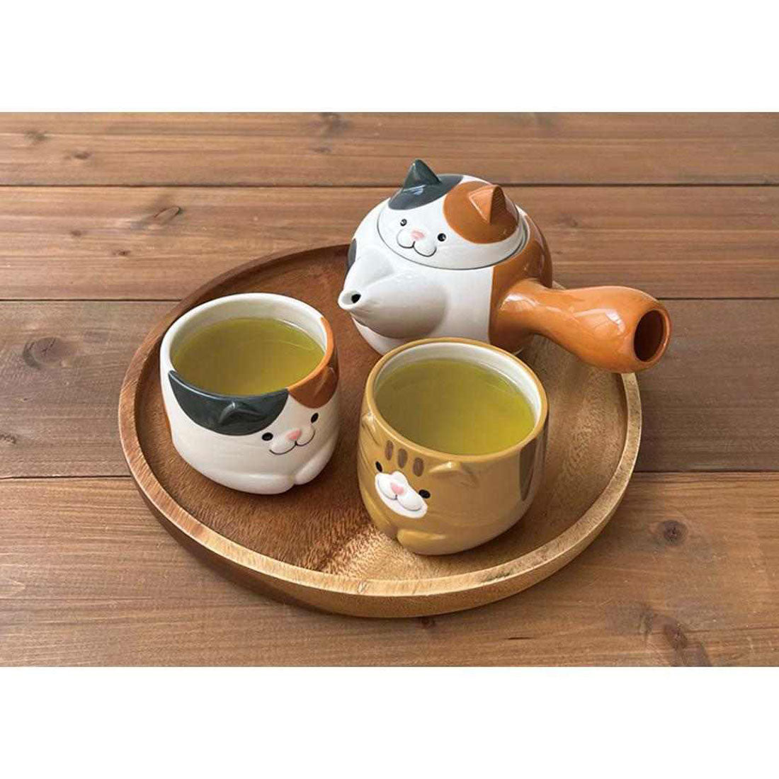シネマコレクション cinemacollection 猫湯呑み猫急須 湯呑 猫湯呑み みけ デコレ プレゼント インテリア かわいい グッズ 【返品不可商品】 ブラウン