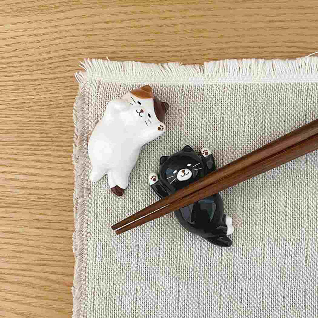 シネマコレクション cinemacollection ねこちるNekochill 箸置き のんびりねこ箸置き みけ デコレ プレゼント インテリア かわいい グッズ ホワイト