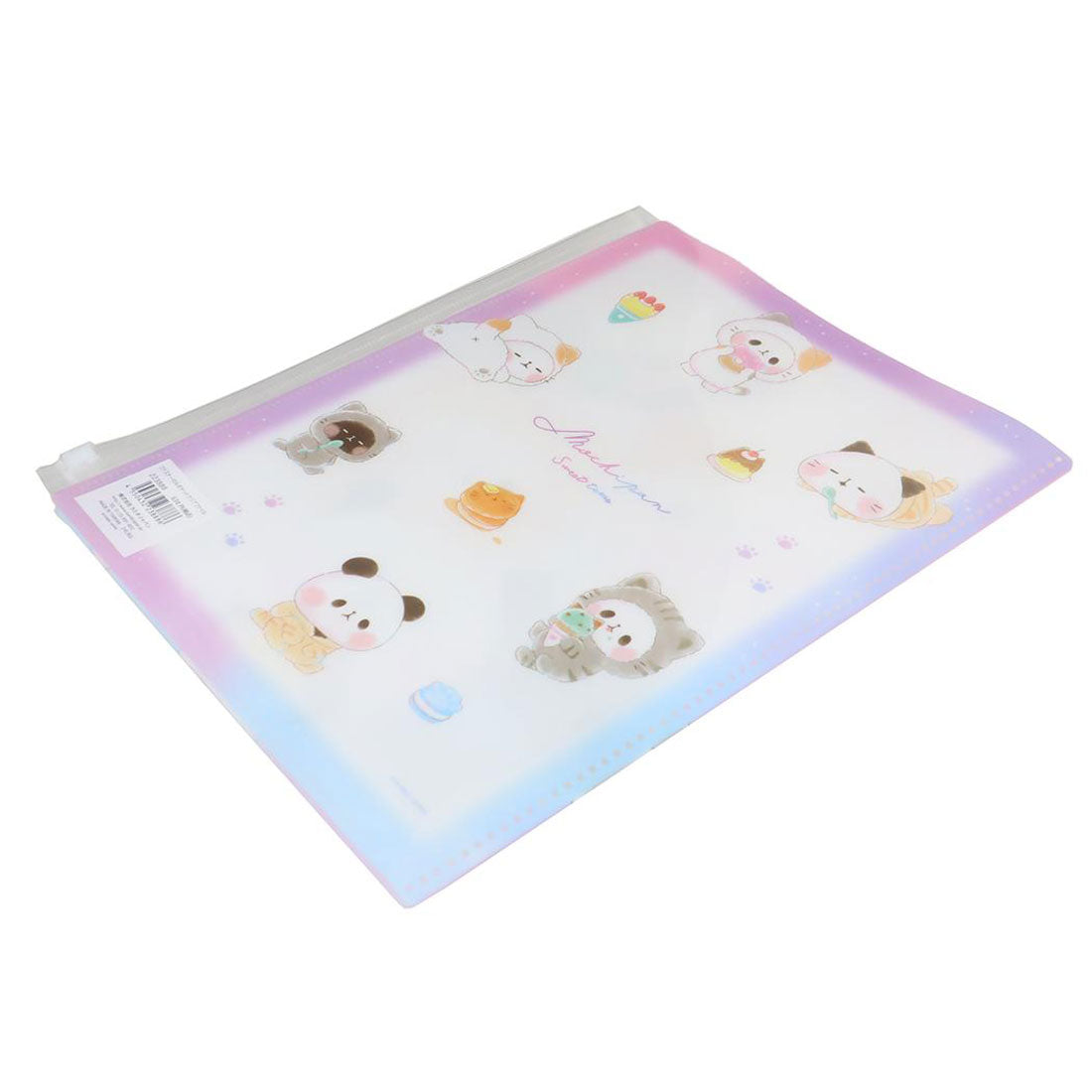 シネマコレクション cinemacollection もちもちぱんだ ポケットファイル ファスナー付き6ポケットクリアファイル ねこねこスイーツパーティ カミオジャパン 新学期準備文具 かわいい グッズ マルチカラー