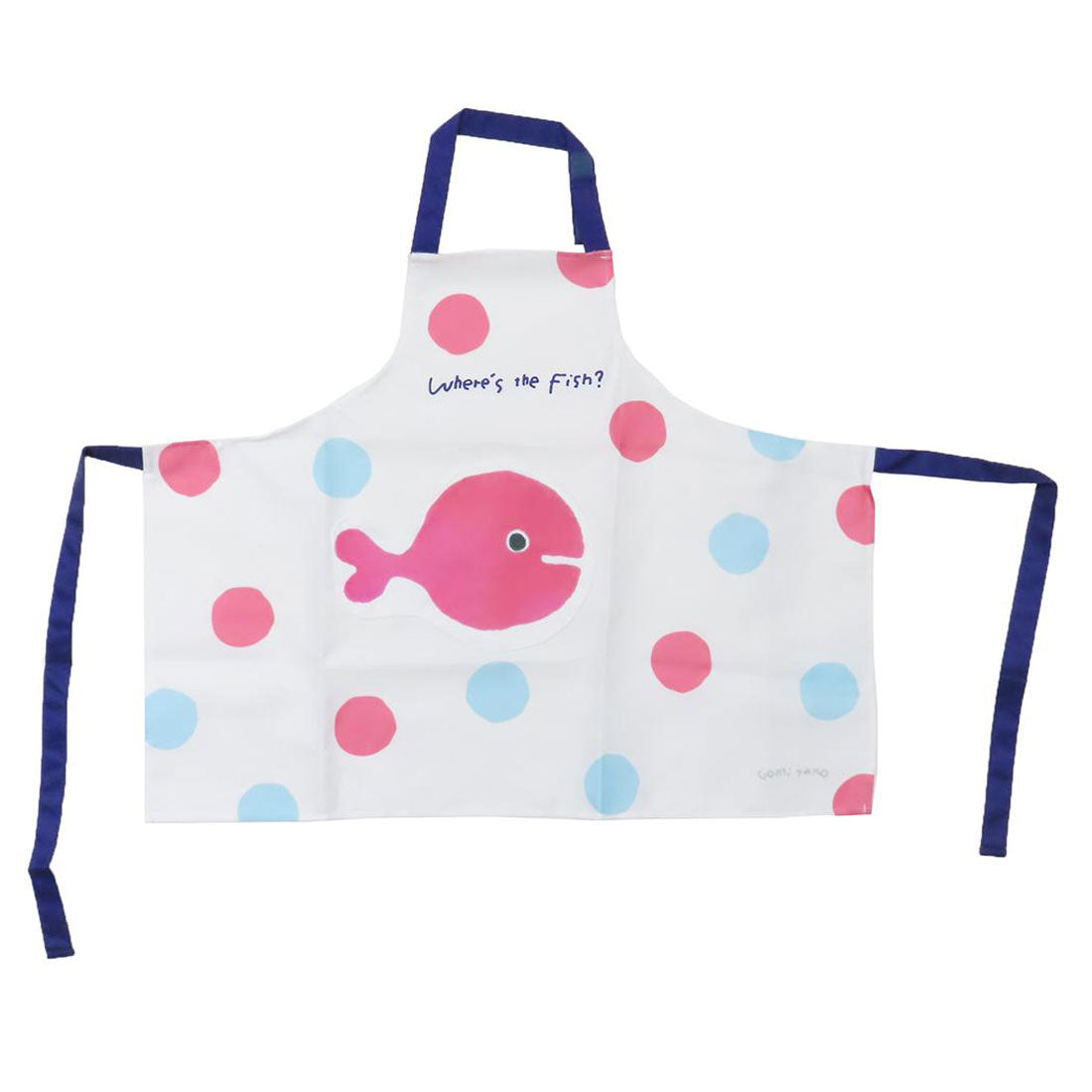 シネマコレクション cinemacollection 五味太郎 キッズエプロン こどもエプロン きんぎょがにげた 学研ステイフル 子供用エプロン 絵本キャラクター グッズ ホワイト