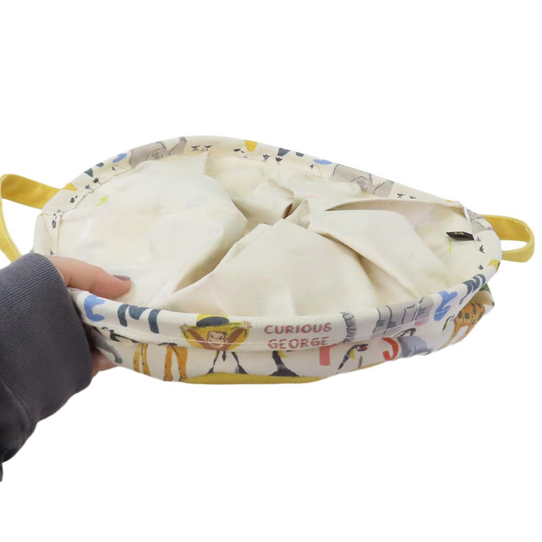 シネマコレクション cinemacollection おさるのジョージ 収納用品 ランドリーバッグ アニマルアルファベット 丸眞 洗濯物入れ 絵本キャラクター グッズ マルチカラー