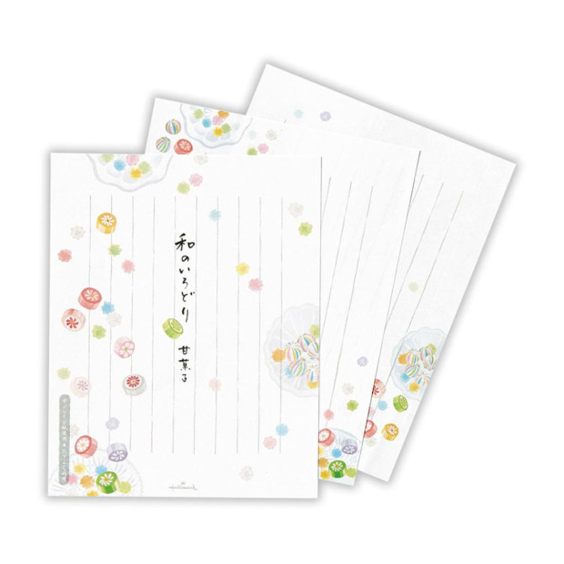 シネマコレクション cinemacollection 便箋 レターパッド 和のいろどり甘菓子2 日本ホールマーク 手紙 便せん グッズ マルチカラー