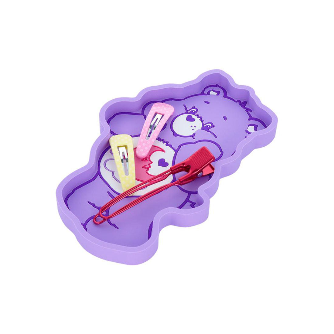 シネマコレクション cinemacollection ケアベア 卓上収納 ラバートレー バイオレット CareBears サンスター文具 小物入れ キャラクター グッズ パープル