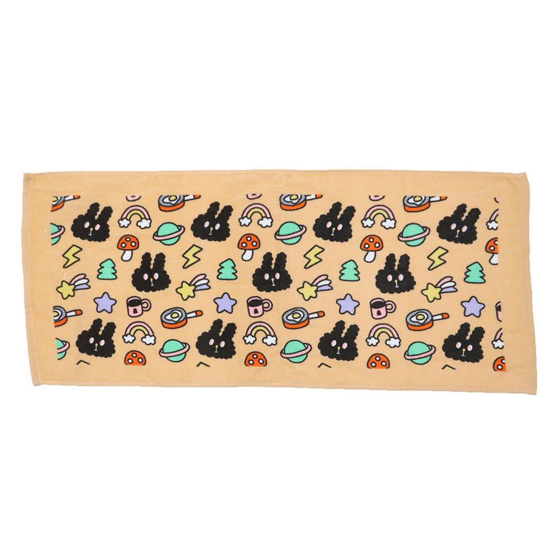 シネマコレクション cinemacollection BUNNI KONBINY フェイスタオル プリントロングタオル クロくんと目玉焼き 犬飼タオル 新生活準備 かわいい グッズ 他