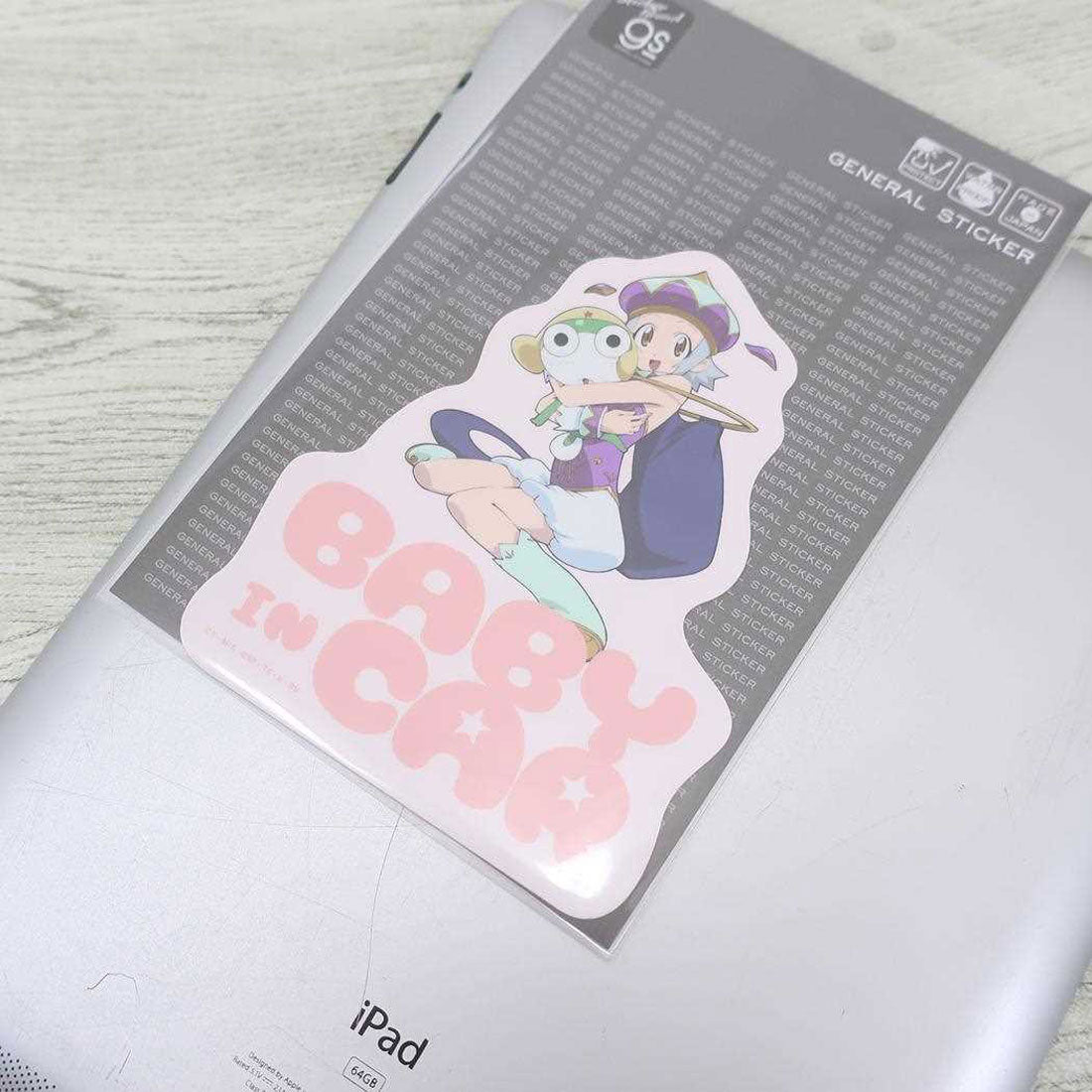 シネマコレクション cinemacollection ケロロ軍曹 ビッグシール ビッグサイズステッカー BABY IN CAR ゼネラルステッカー 耐水耐光 デコステッカー 車用ステッカー カー用品 キャラクター グッズ マルチカラー