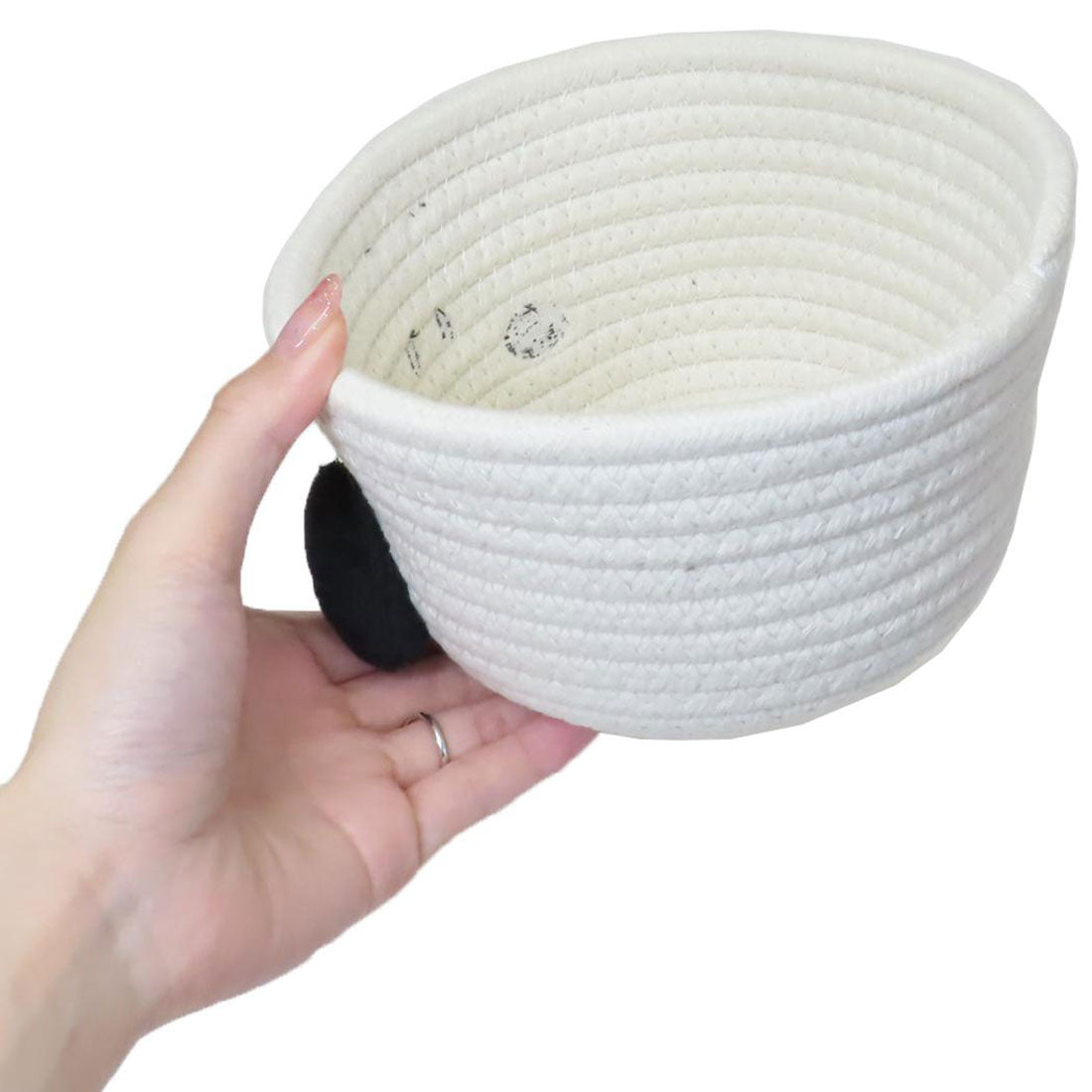 シネマコレクション cinemacollection スヌーピー 卓上収納 ロープバスケット Sサイズ ノーマル ピーナッツ ティーズファクトリー 小物入れ キャラクター グッズ ホワイト