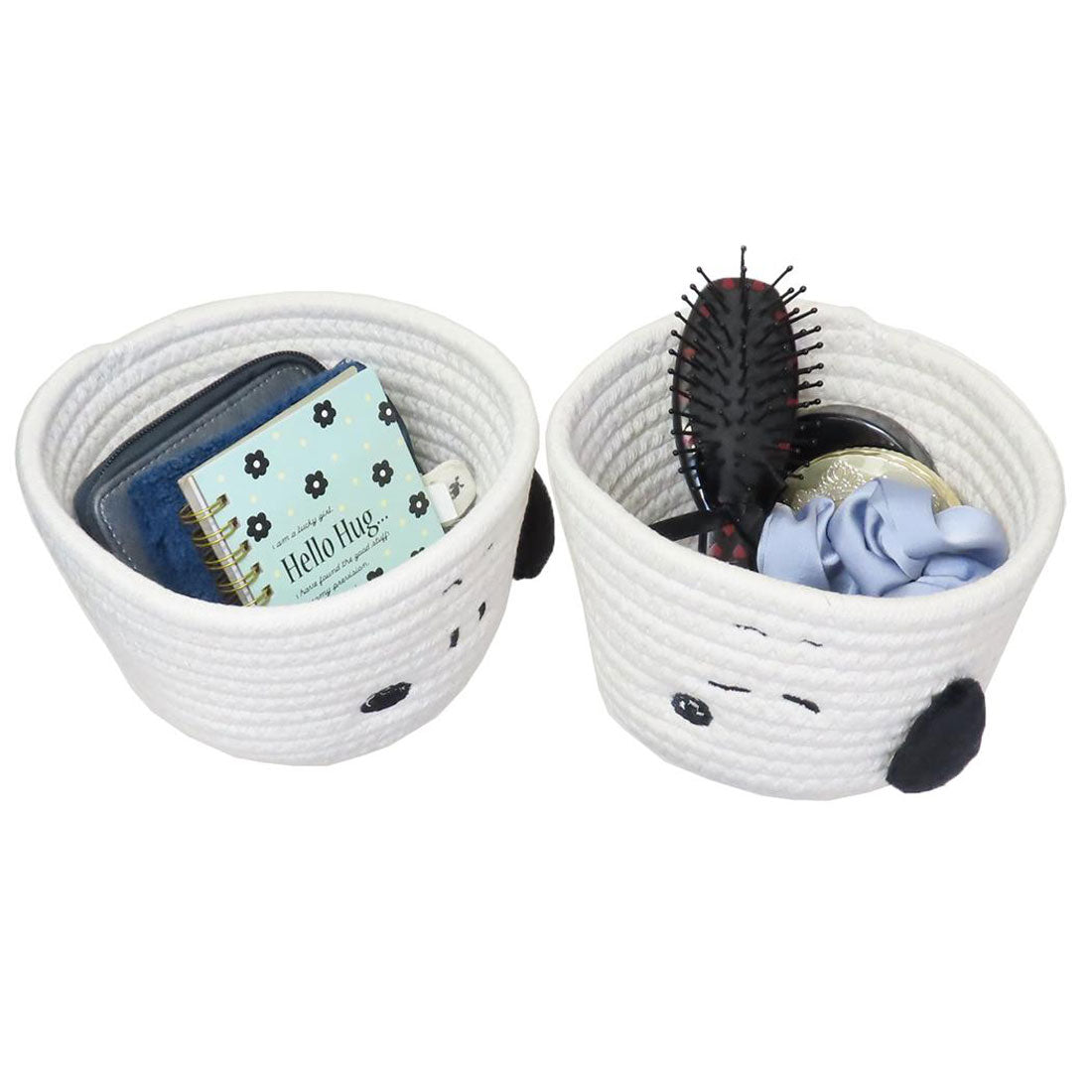 シネマコレクション cinemacollection スヌーピー 卓上収納 ロープバスケット Sサイズ ノーマル ピーナッツ ティーズファクトリー 小物入れ キャラクター グッズ ホワイト