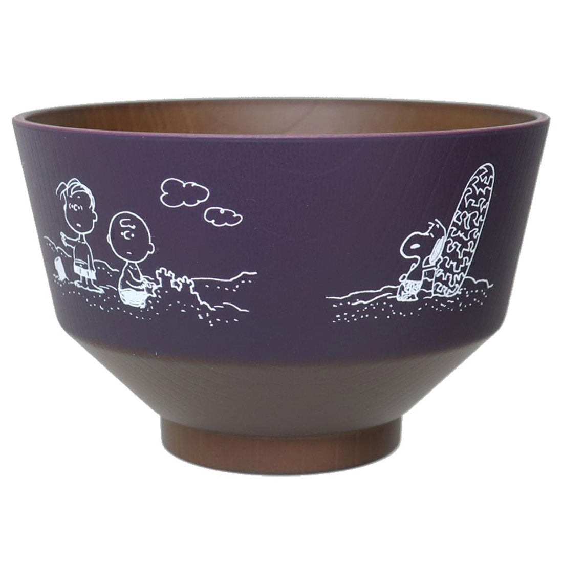 シネマコレクション cinemacollection スヌーピー 茶碗 塗分け汁椀 藍色 波佐見焼 ピーナッツ マリモクラフト 割れにくい食器 キャラクター グッズ 【返品不可商品】 パープル