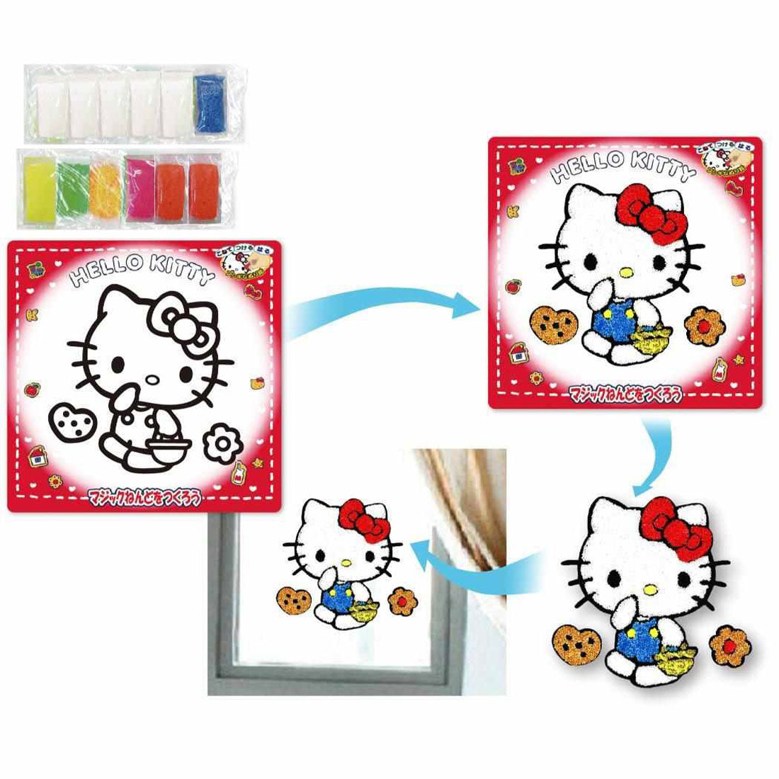 シネマコレクション cinemacollection ハローキティ 知育玩具 マジックねんど サンリオ ノブカンパニー ぬり絵 マジック粘土 キャラクター グッズ マルチカラー