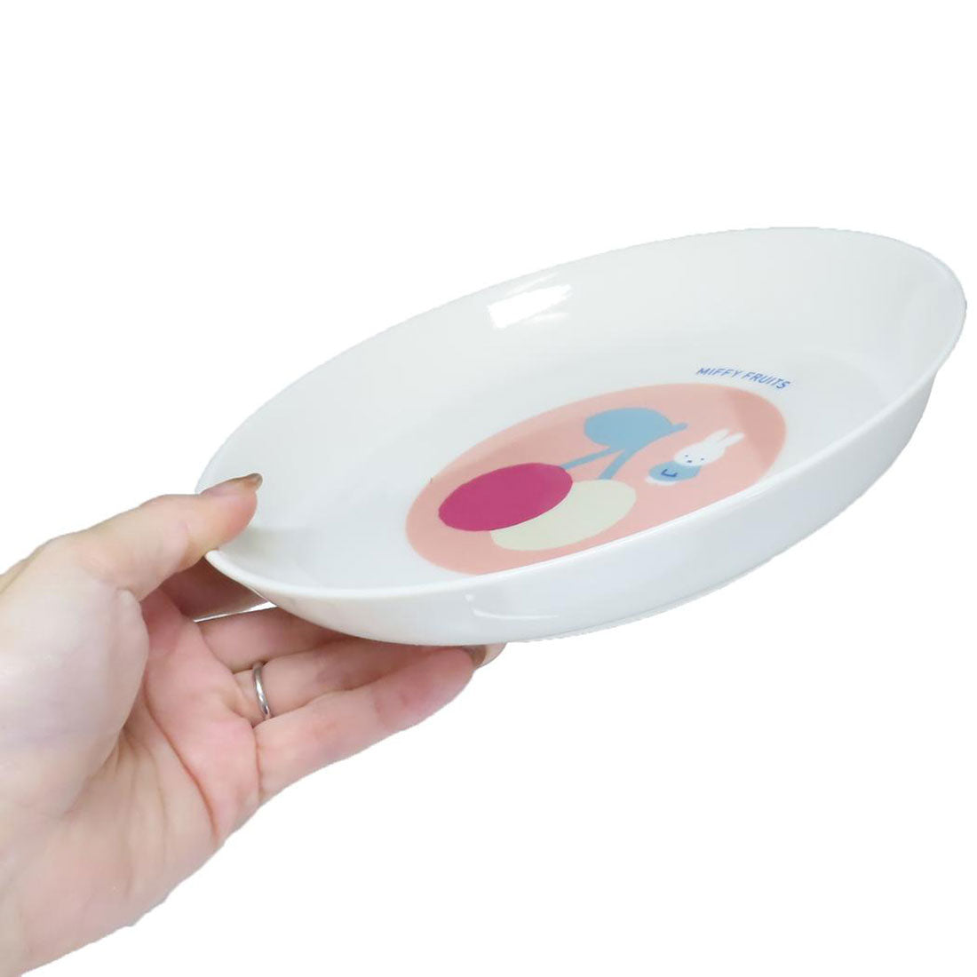 シネマコレクション cinemacollection ミッフィー 中皿 カレー＆パスタプレート MIFFY FRUITS ディックブルーナ 金正陶器 ギフト 絵本キャラクター グッズ 【返品不可商品】 ピンク