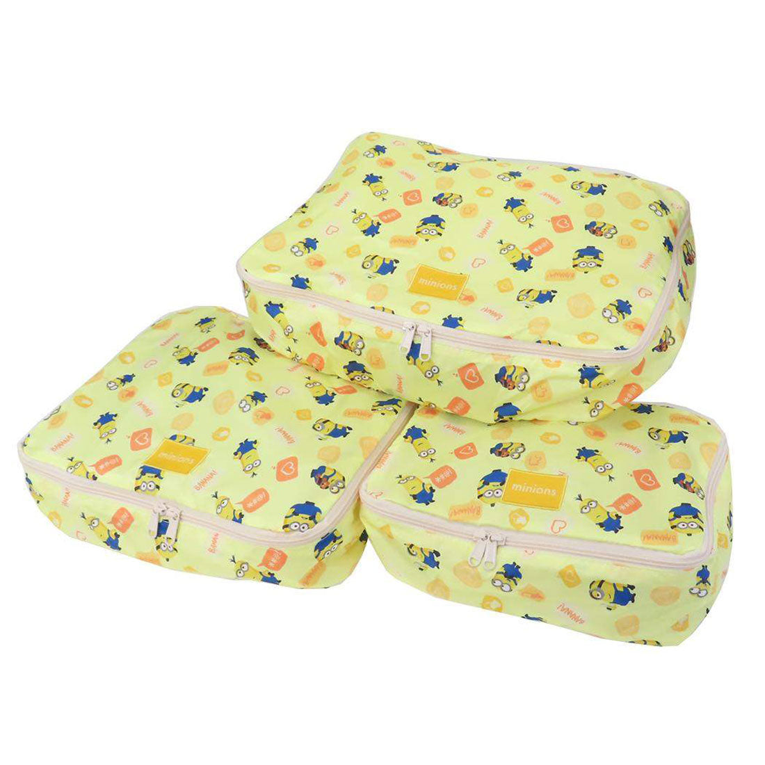 シネマコレクション cinemacollection ミニオンズ 旅行ポーチ トラベルポーチ3点セット ポップラブバナナ ユニバーサル映画 丸眞 小物入れ 整理 収納 キャラクター グッズ イエロー