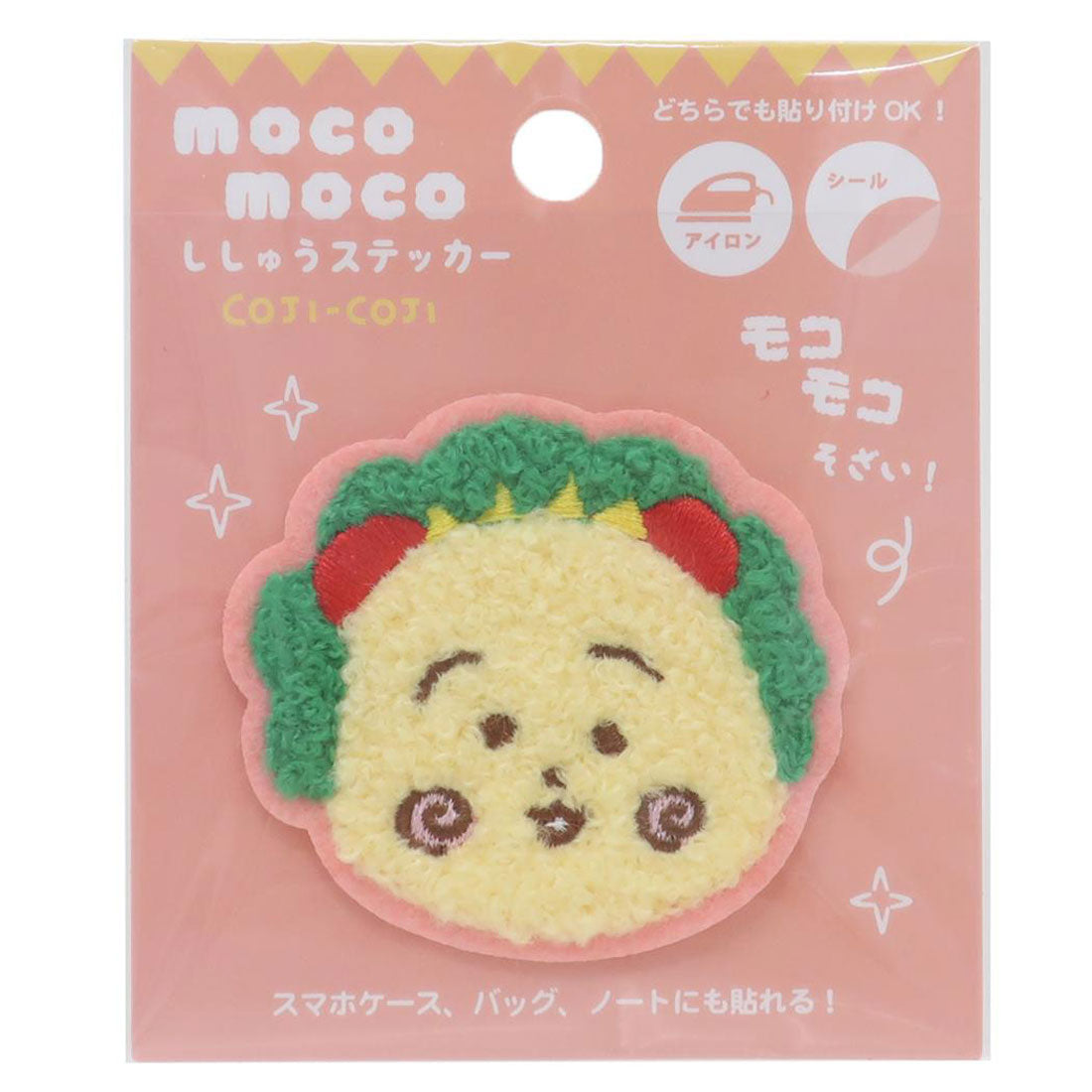シネマコレクション cinemacollection コジコジ ワッペン モコモコ刺繍ステッカー にこにこ さくらももこ ティーズファクトリー 手芸用品 アニメキャラクター グッズ マルチカラー