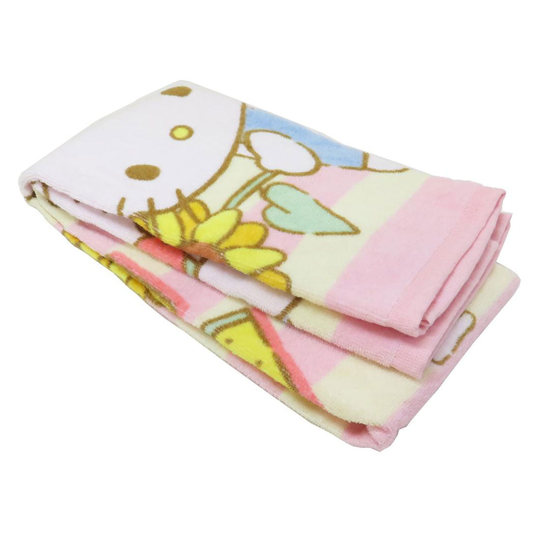 シネマコレクション cinemacollection ハローキティ 子供用プールタオル ジュニアバスタオル ひまわりキティ サンリオ 丸眞 スポーツタオル 保育園 幼稚園 小学生 キャラクター グッズ ピンク