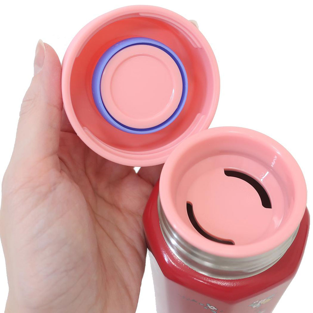 シネマコレクション cinemacollection マイメロディ 保温保冷水筒 八角形ステンレスボトル 500ml フラワーレトロ サンリオ スケーター 直飲み キャラクター グッズ 【返品不可商品】 レッド