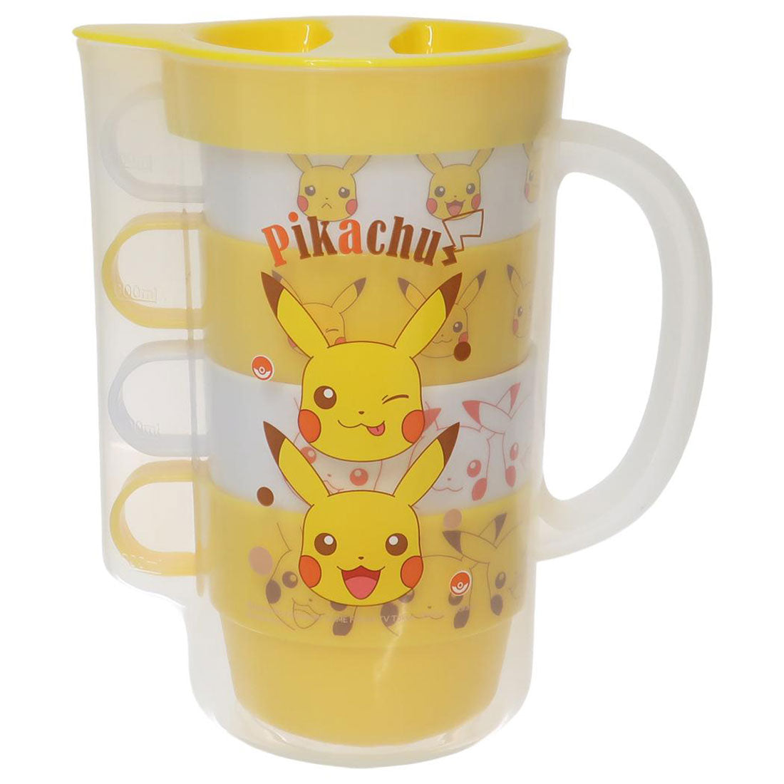シネマコレクション cinemacollection ポケットモンスター プラカップ ケース付スタッキングコップ 4個セット ピカチュウ ポケモン スケーター ピクニック レジャー アウトドア キャラクター グッズ 【返品不可商品】 イエロー