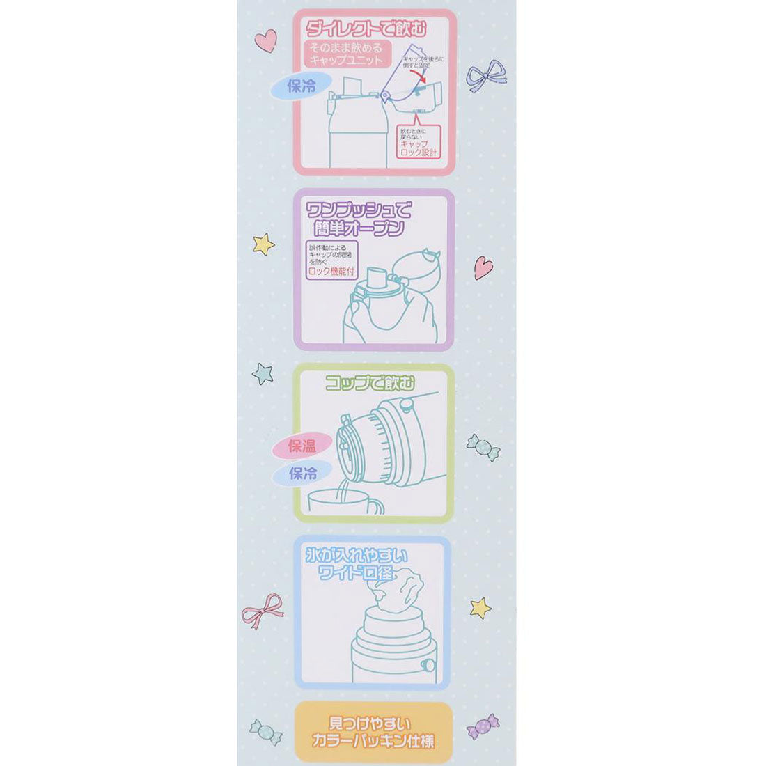 シネマコレクション cinemacollection ポケットモンスター 保温保冷水筒 超軽量コンパクト2WAYステンレスボトル 25 ポケモン スケーター 子ども用 ワンプッシュ ワンタッチ キャラクター グッズ 【返品不可商品】 ブルー