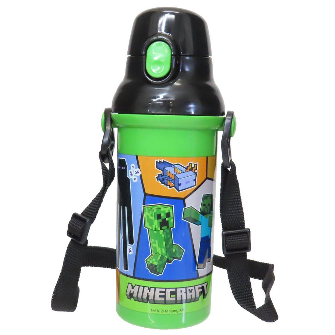 シネマコレクション cinemacollection マインクラフト 水筒 抗菌直飲プラボトル Minecraft スケーター ワンタッチ 480ml ゲームキャラクター グッズ 【返品不可商品】 グリーン
