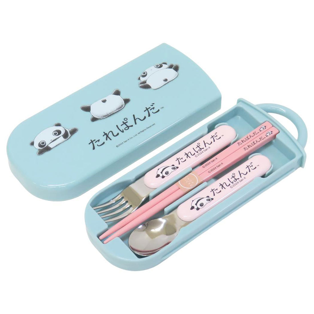 シネマコレクション cinemacollection たれぱんだ お箸＆フォーク＆スプーンセット 抗菌食洗機対応スライド式トリオセット スケーター 新学期準備 キャラクター グッズ 【返品不可商品】 ブルー