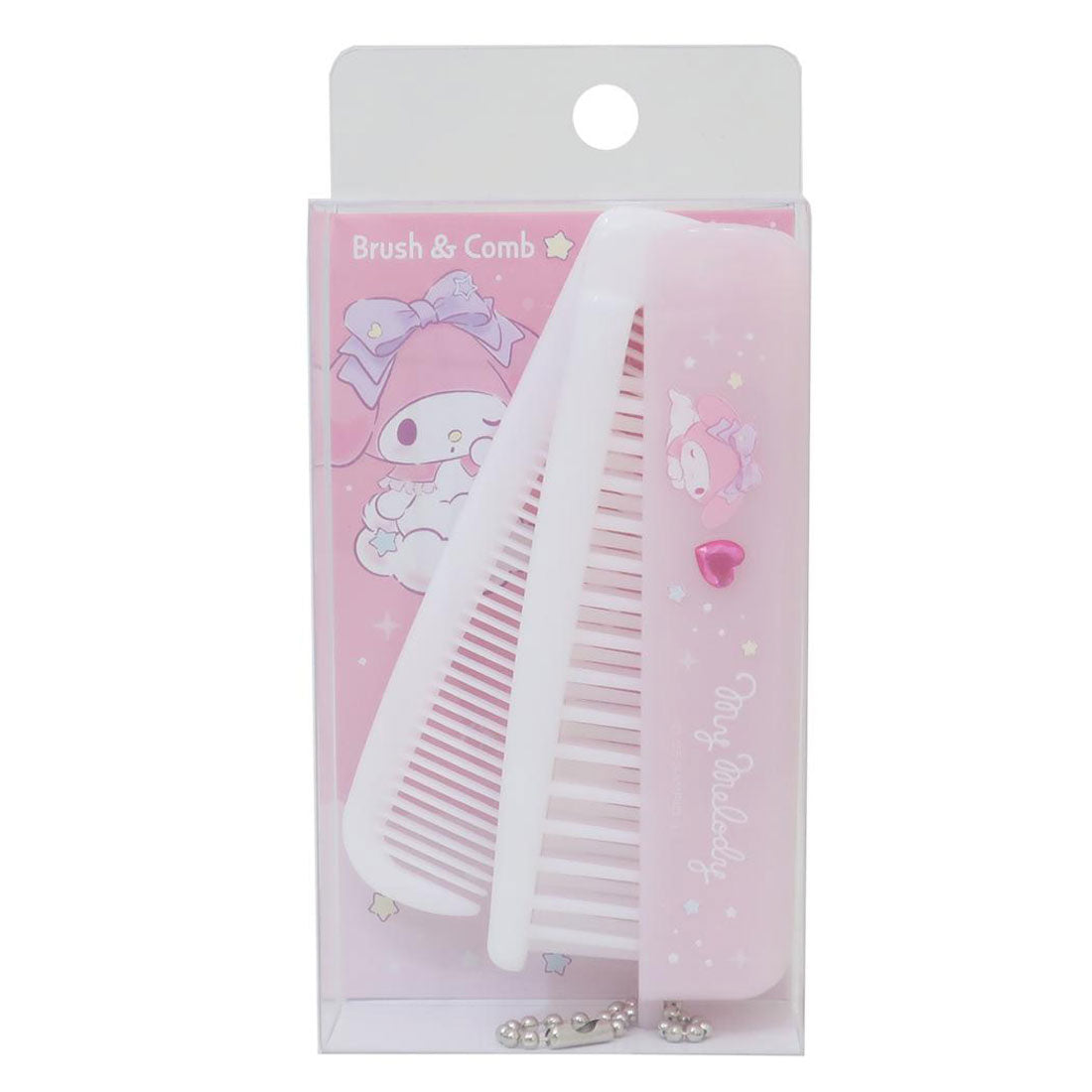 シネマコレクション cinemacollection マイメロディ ヘアブラシ ストーン付き折りたたみブラシ＆コーム サンリオ カミオジャパン 折りたたみくし キャラクター グッズ 【返品不可商品】 ピンク