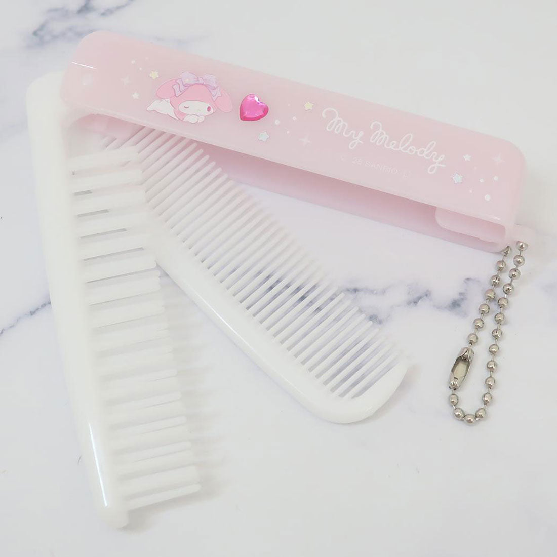 シネマコレクション cinemacollection マイメロディ ヘアブラシ ストーン付き折りたたみブラシ＆コーム サンリオ カミオジャパン 折りたたみくし キャラクター グッズ 【返品不可商品】 ピンク