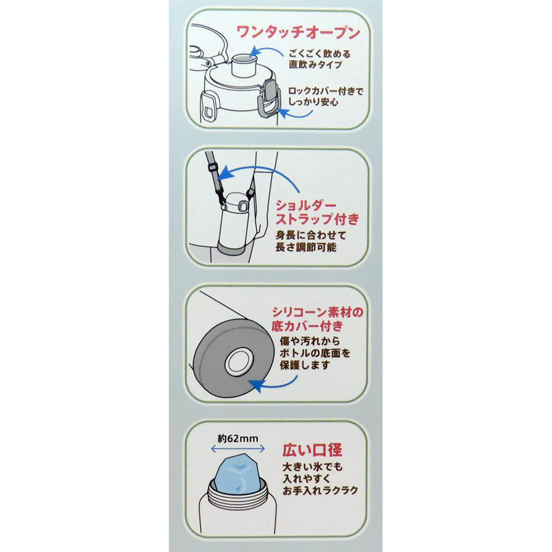 シネマコレクション cinemacollection モフサンド 保冷水筒 ステンレスワンプッシュボトル700ml にゃんぱんつ mofusand 東亜金属 ロック機能 ワンタッチ 軽量 キャラクター グッズ 【返品不可商品】 ブルー
