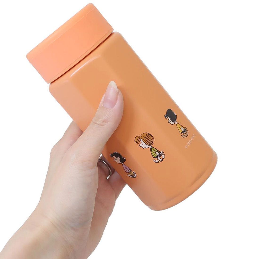 シネマコレクション cinemacollection スヌーピー 保温保冷水筒 八角ステンレスボトル 350ml ピーナッツ スケーター 子供 遠足 ピクニック キャラクター グッズ 【返品不可商品】 オレンジ