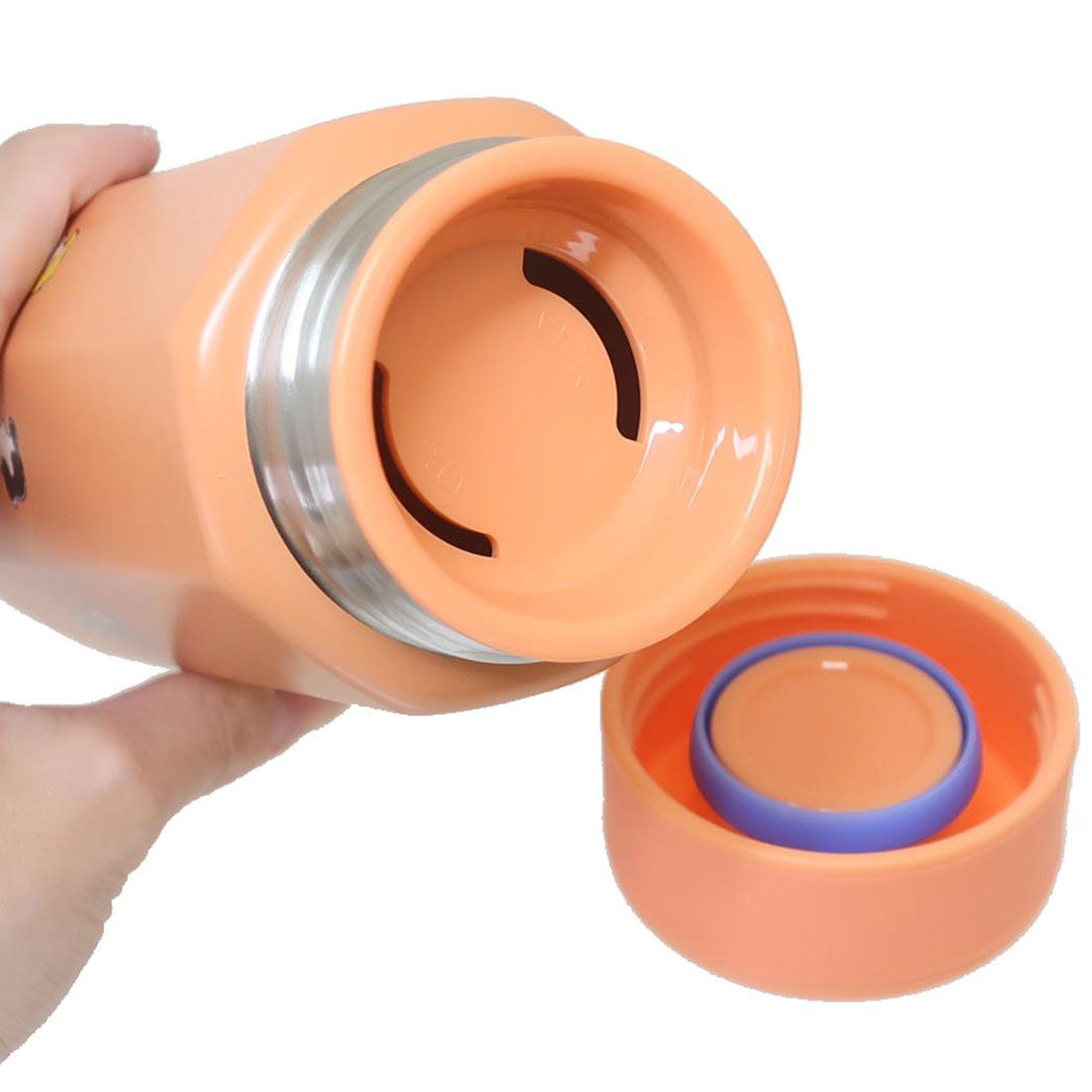シネマコレクション cinemacollection スヌーピー 保温保冷水筒 八角ステンレスボトル 350ml ピーナッツ スケーター 子供 遠足 ピクニック キャラクター グッズ 【返品不可商品】 オレンジ