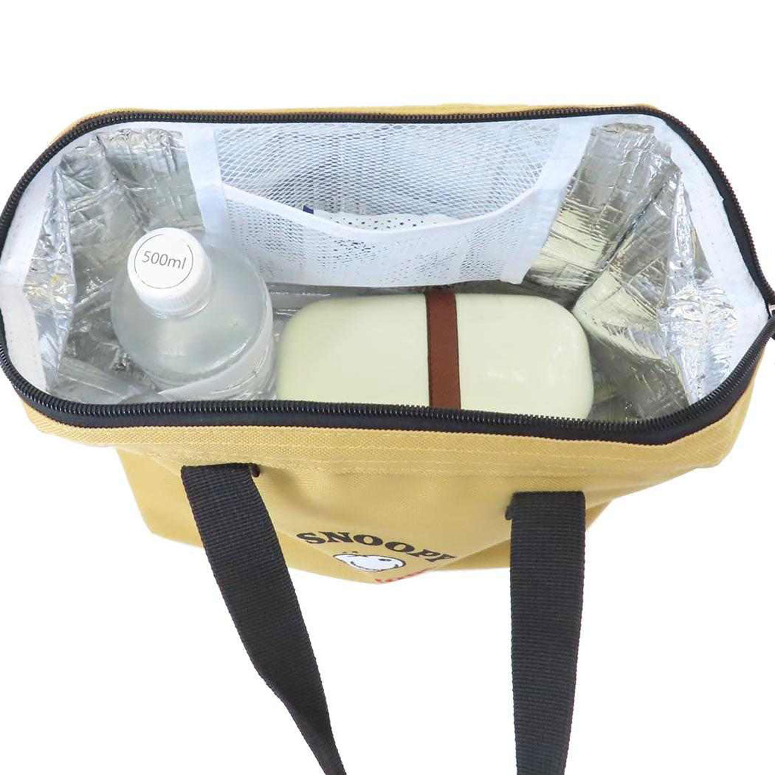 シネマコレクション cinemacollection スヌーピー 保温保冷ランチトート ワイヤー付きランチバッグ フェイス ピーナッツ マルヨシ ミニトート お弁当かばん キャラクター グッズ ベージュ