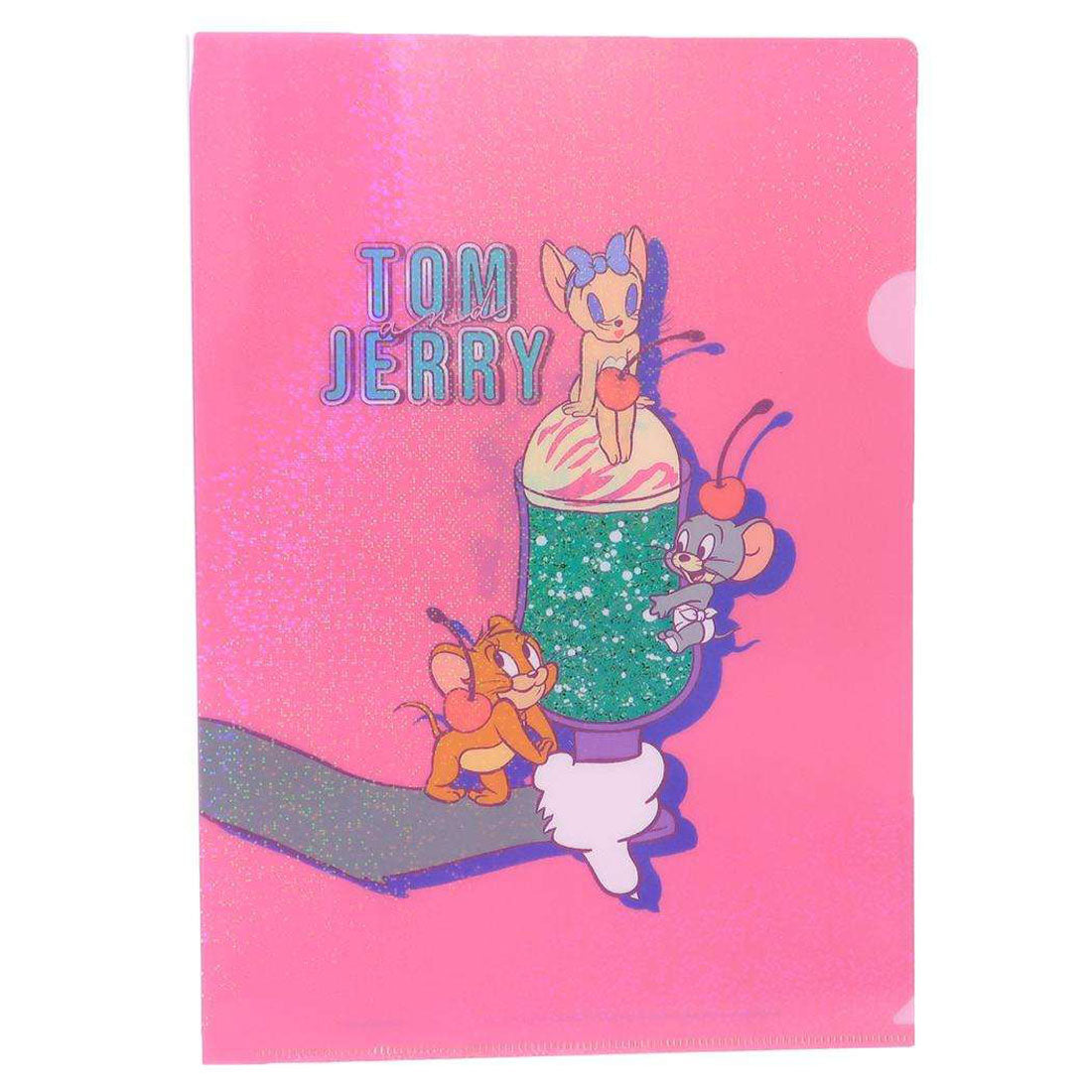 シネマコレクション cinemacollection トム＆ジェリー クリアフォルダー A4シングルクリアファイル COLORFUL SWEETS ピンク ワーナーブラザース カミオジャパン 新学期準備文具 キャラクター グッズ ピンク