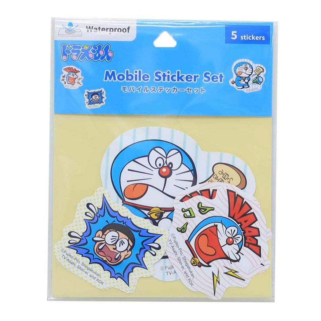シネマコレクション cinemacollection ドラえもん ダイカットシール モバイルステッカーセット 5枚セット ダイナミック 藤子F不二雄 グルマンディーズ デコシール スマホデコ アニメキャラクター グッズ マルチカラー