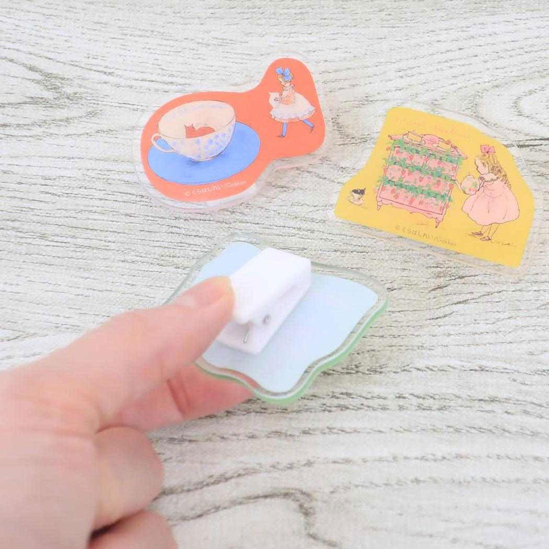 シネマコレクション cinemacollection くらはしれい クリップ アクリルクリップ クッキー 学研ステイフル 事務用品 書類整理 おしゃれ レトロ ガーリー グッズ グリーン