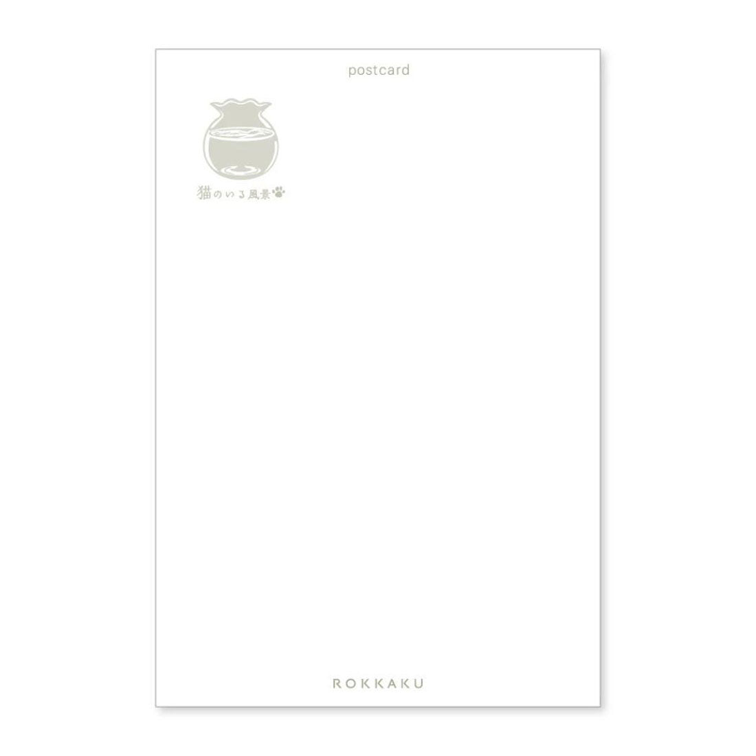 シネマコレクション cinemacollection ROKKAKU POSTCARD 暑中はがき 猫のいる風景 2枚入り デメキン ねこ フタバ ポストカード 箔押し 暑中見舞い 夏 グッズ 他
