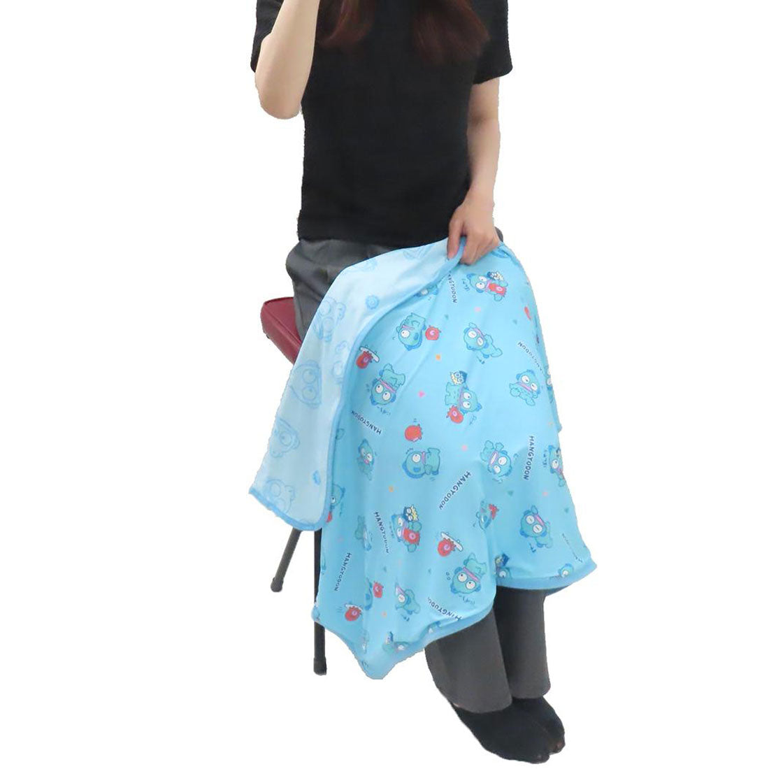 シネマコレクション cinemacollection ハンギョドン 夏用ひざ掛け毛布 クールブランケット サンリオ モリシタ お昼寝ケット 寝具 キャラクター グッズ ブルー