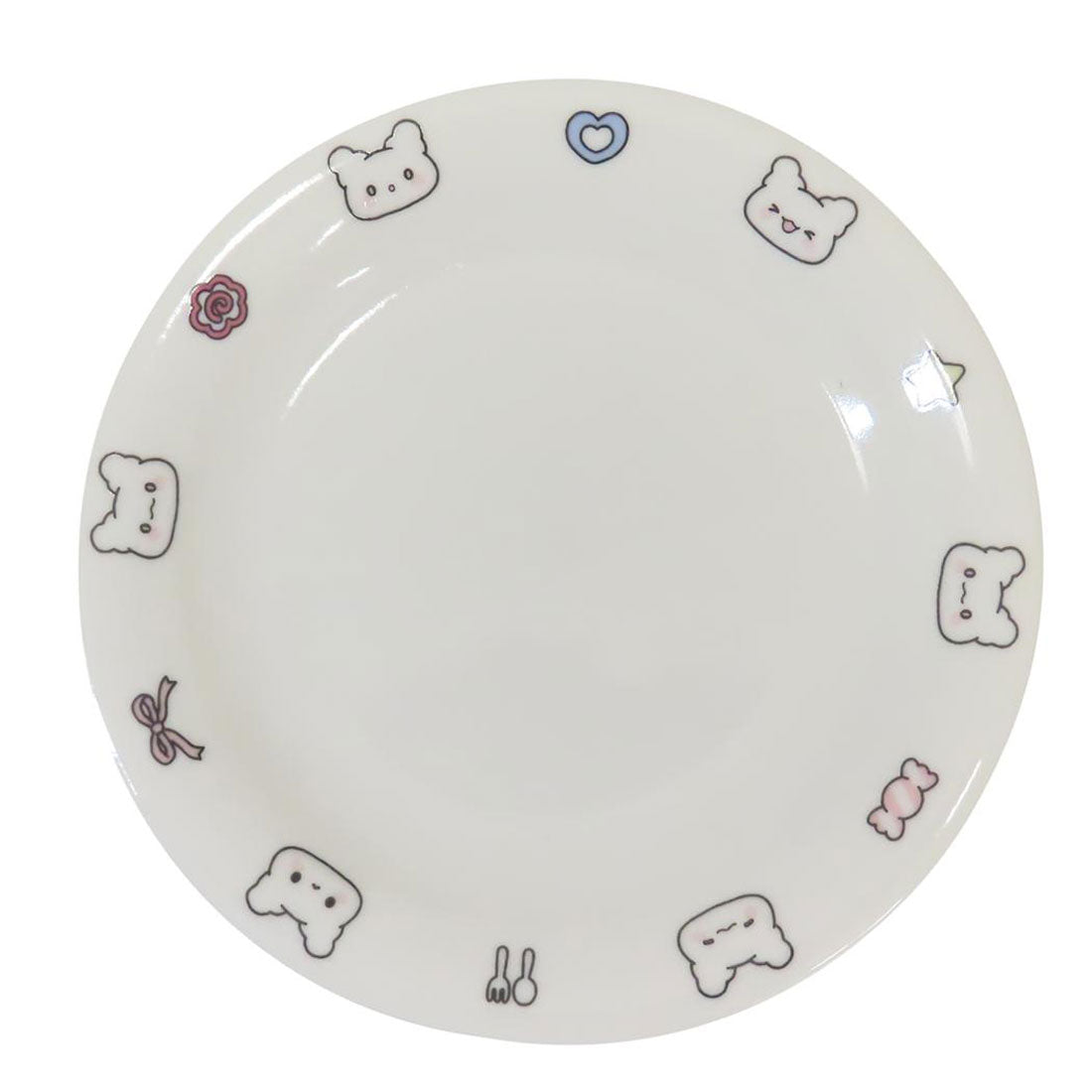 シネマコレクション cinemacollection はなまるおばけ 中皿 ケーキプレート パステルPOP サンリオ 金正陶器 デザート皿 平皿 ケーキ皿 キャラクター グッズ 【返品不可商品】 ホワイト