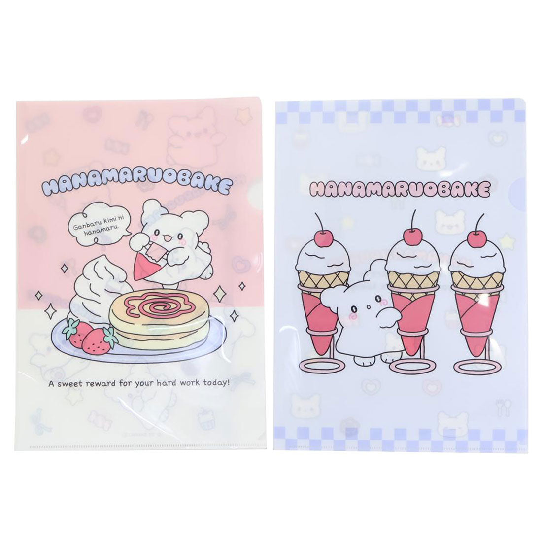 シネマコレクション cinemacollection はなまるおばけ クリアフォルダー A4 シングルクリアファイル 2枚セット パステルPOP サンリオ ワタナベ 新学期準備文具 キャラクター グッズ マルチカラー
