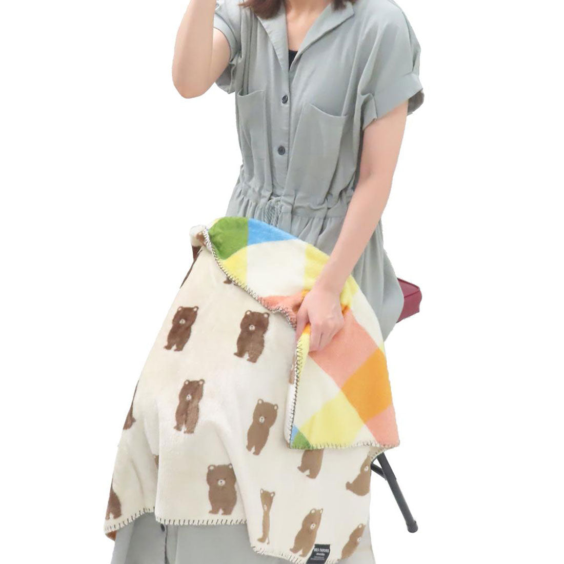 シネマコレクション cinemacollection ひざ掛け毛布 リバーシブルブランケット カマッテソフィア アイボリー フレンズヒル ウォーマー雑貨 ひざかけ 寒さ対策 防寒対策 あったかグッズ グッズ 他