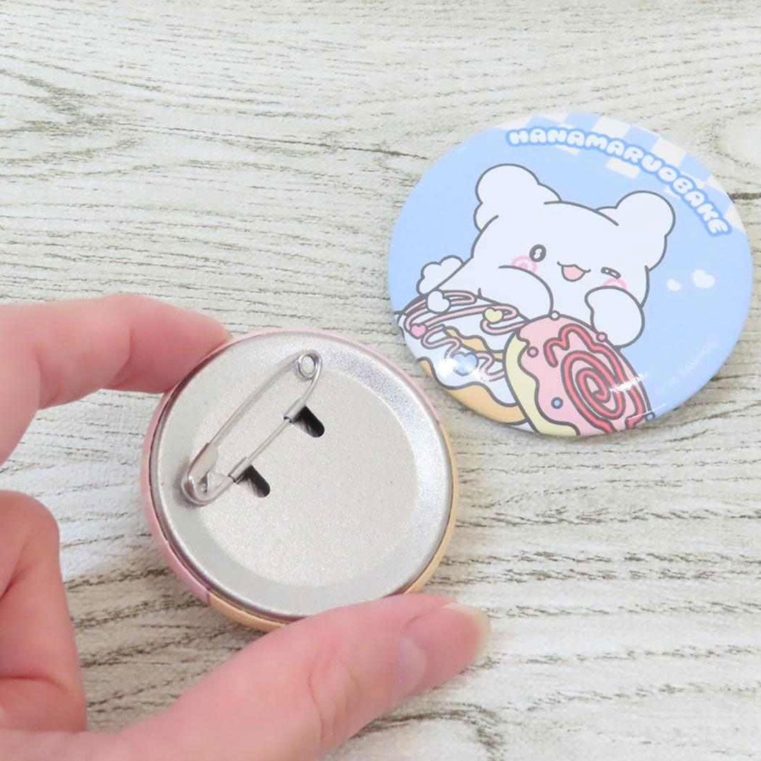 シネマコレクション cinemacollection はなまるおばけ 缶バッジ ペア缶バッジ ごほうびドーナツ サンリオ ティーズファクトリー カンバッジ 2コセット キャラクター グッズ マルチカラー